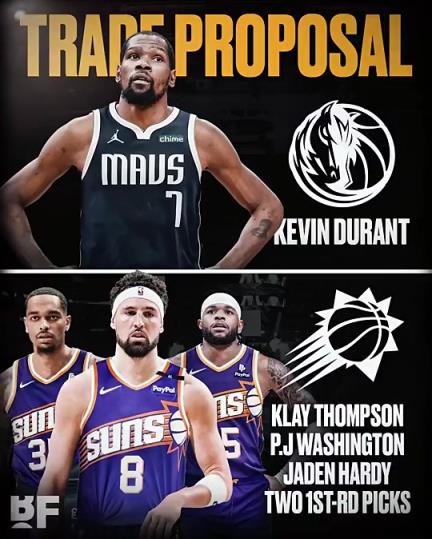 和歐文濃眉組三巨？美媒：獨(dú)行俠可用克萊+PJ+哈迪+倆首輪去換KD