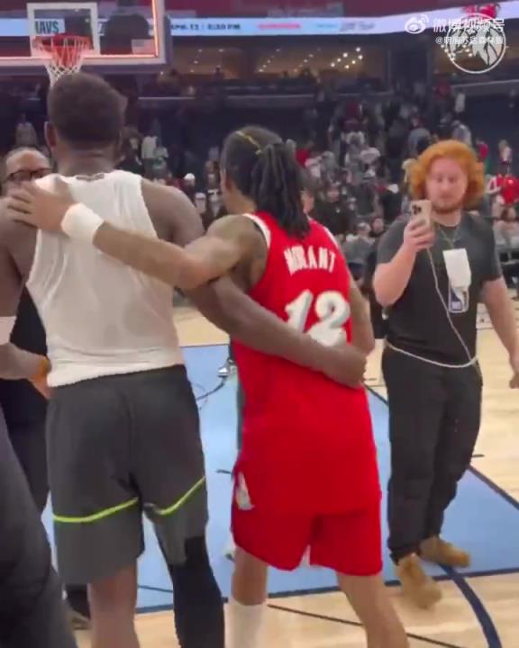 狼王&槍王惺惺相惜！華子賽后與莫蘭特相互致意！