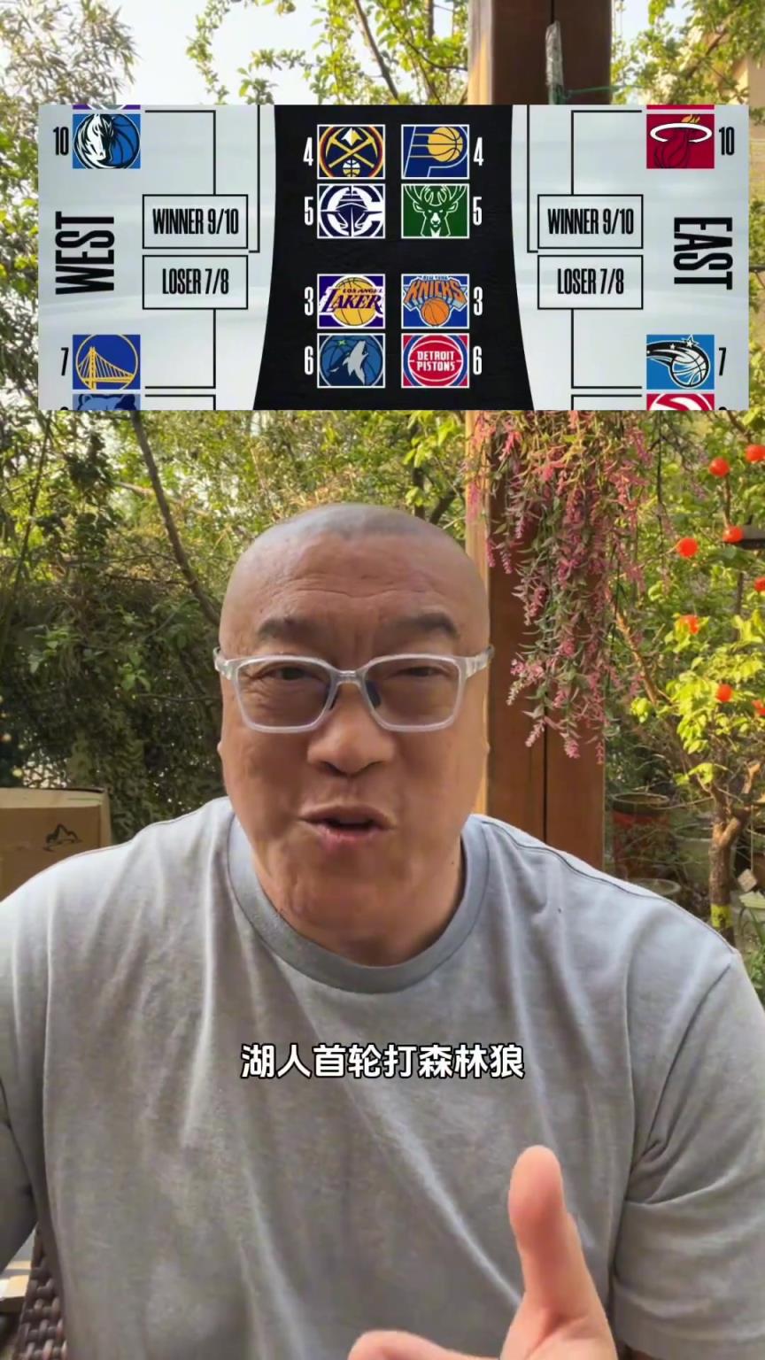 湖人打森林狼！馬?。褐灰獤|契奇像上賽季打戈貝爾那樣就行